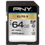 PNY Technologies MICRO SD ELITE-X HC 64GB SDHC CLASS 10 UHS-I U3 100 MB/S (P-SD64GU3100EX-GE)