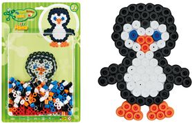 HAMA Bügelperlen maxi "Pinguin", im Blister Durchmesser Bügelperle maxi: 10,0 mm, inkl. Stiftplatte - 1 Stück (00008938)