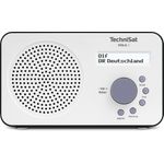 TechniSat VIOLA 2 tragbares DAB Radio (DAB+, UKW, Lautsprecher, Kopfhöreranschluss, zweizeiligem Display, Tastensteuerung, klein, 1 Watt RMS) weiß/schwarz (0000/3906)