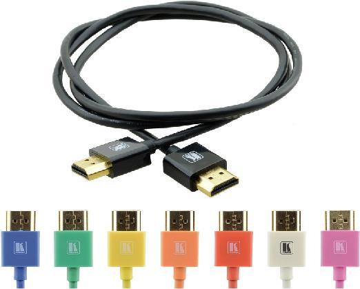 KRAMER HDMI-Kabel C-HM/HM/PICO/BK-2 ultra duennes und hochfelxibles HDMI Kabel mit Ethernet schwarz 0,6m (97-0132002)