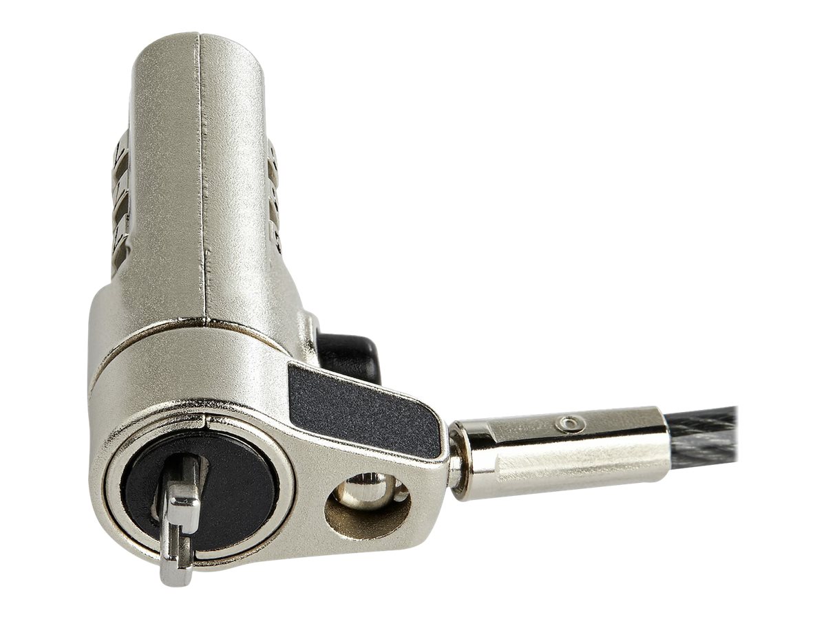 StarTech.com LTLOCKNANO Sicherheitskabelschloss 2 m Kombinationsschloss Schwarz, Silber