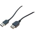 USB 2.0 Verlängerungskabel, USB St. A / USB Bu. A, 3.0 m USB-Kabel für Standardanwendungen (532414)