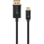 Goobay USB-C -auf-DisplayPort -Kabel 4K a 60 Hz 3 m schwarz - -Stecker> (75706)
