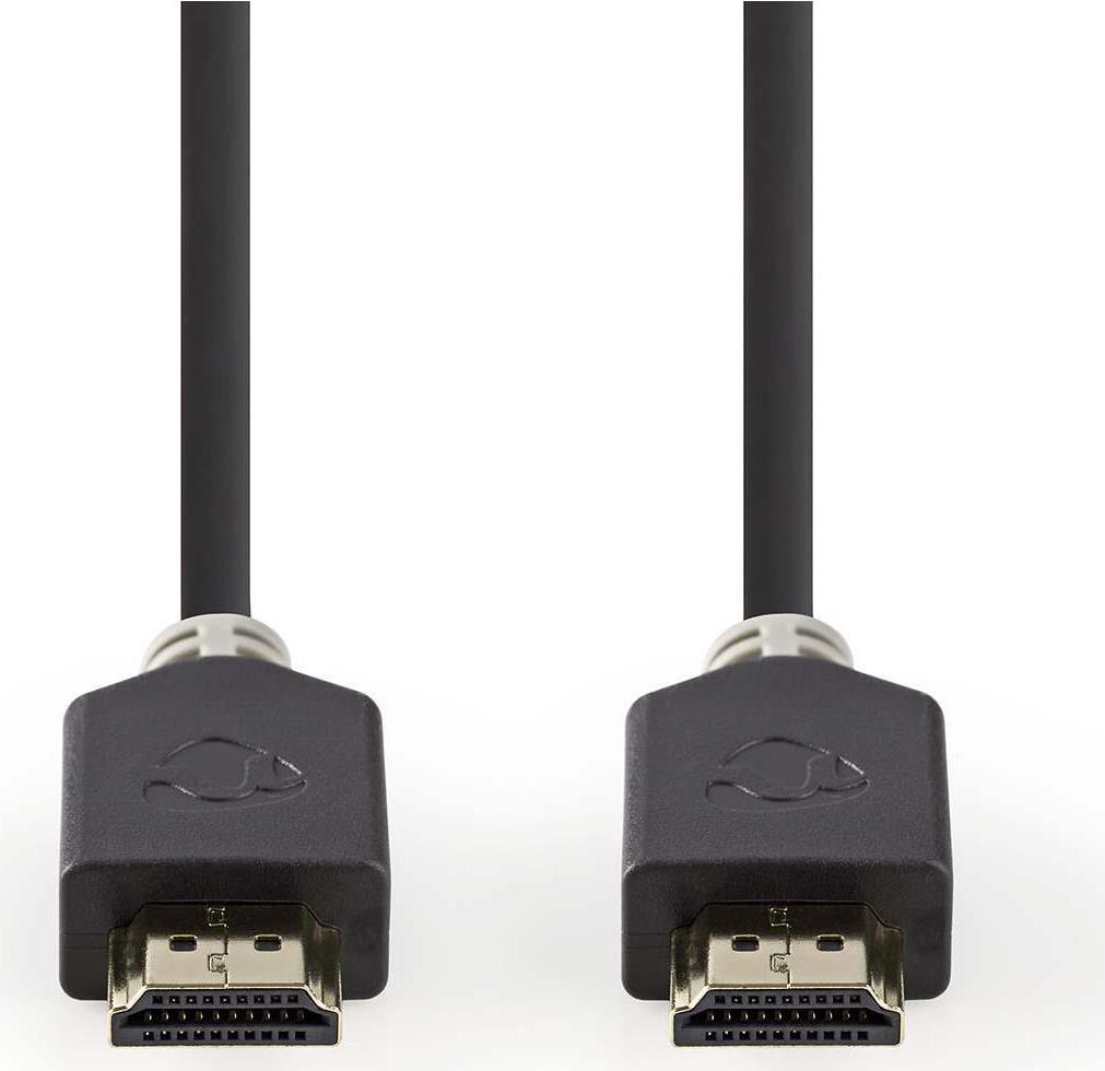 Nedis Premium High Speed 2 m HDMI Kabel mit Ethernet, 4K, 3D unterst&uumltzt: 1080p und h&oumlher, 3D, 4K und Deep Color Kontakte: vergoldet Kabell&aumlnge: 2m Farbe: Schwarz (CVBW34000AT20)