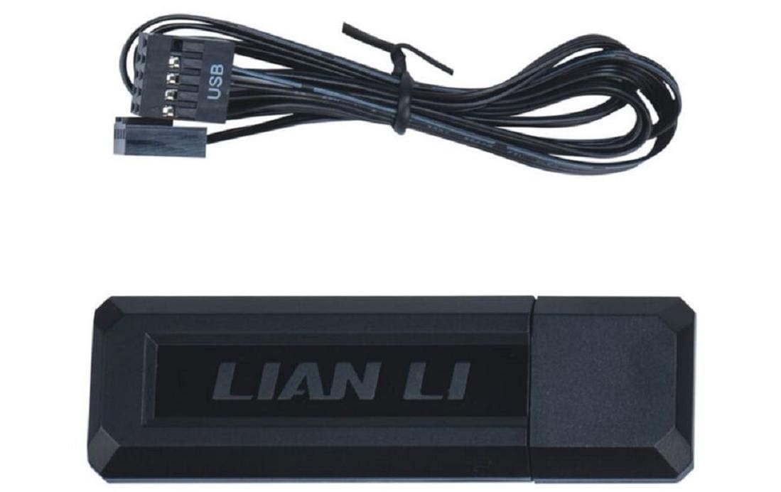 Lian Li UNI FAN SL Wireless LCD 120 mm ARGB PWM Gehäuselüfter 3er-Pack inkl. Controller Reverse Blade Schwarz