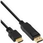 InLine® DisplayPort zu HDMI Konverter Kabel, schwarz, 7,5m (17188)