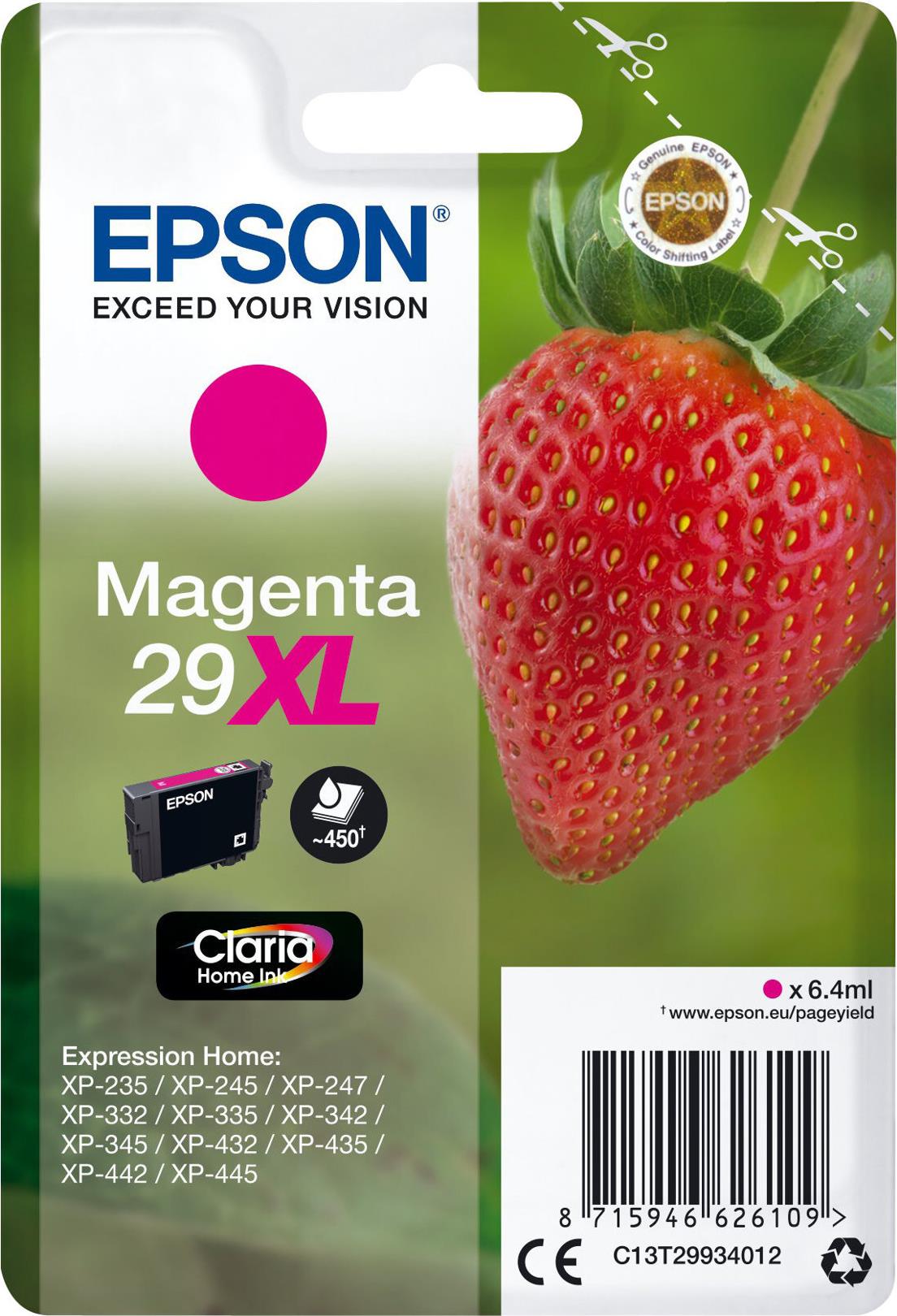 Epson 29XL 6.4 ml XL Magenta original Blister mit RF 