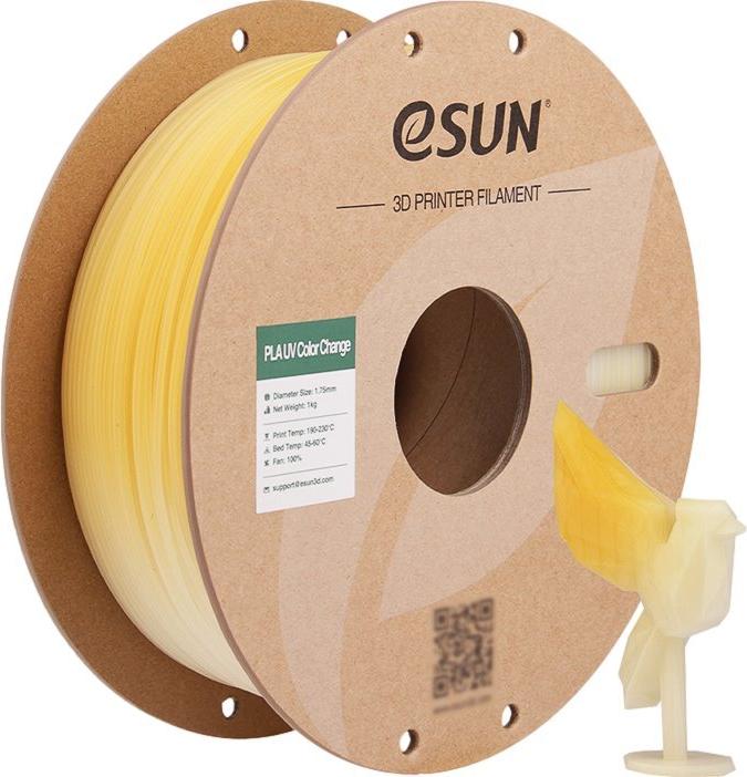 PLA UV 1,75mm YELLOW 1kg ESUN 3D FILAMENT (PLA-UV CC175UV-Y1P1)