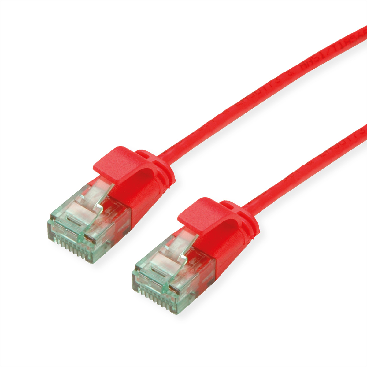 ROLINE RECYCLED MATERIAL Patchkabel Cat.6A UTP SLIM RJ-45 5 m Rot