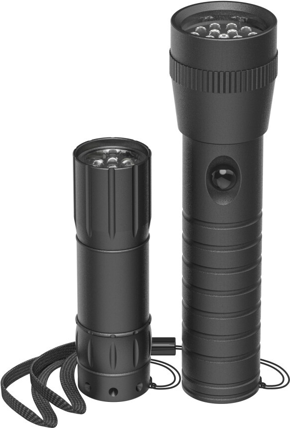 Hama LED-Taschenlampe FL-DUO mit Batterien Aluminium 2er-Set (00228612)