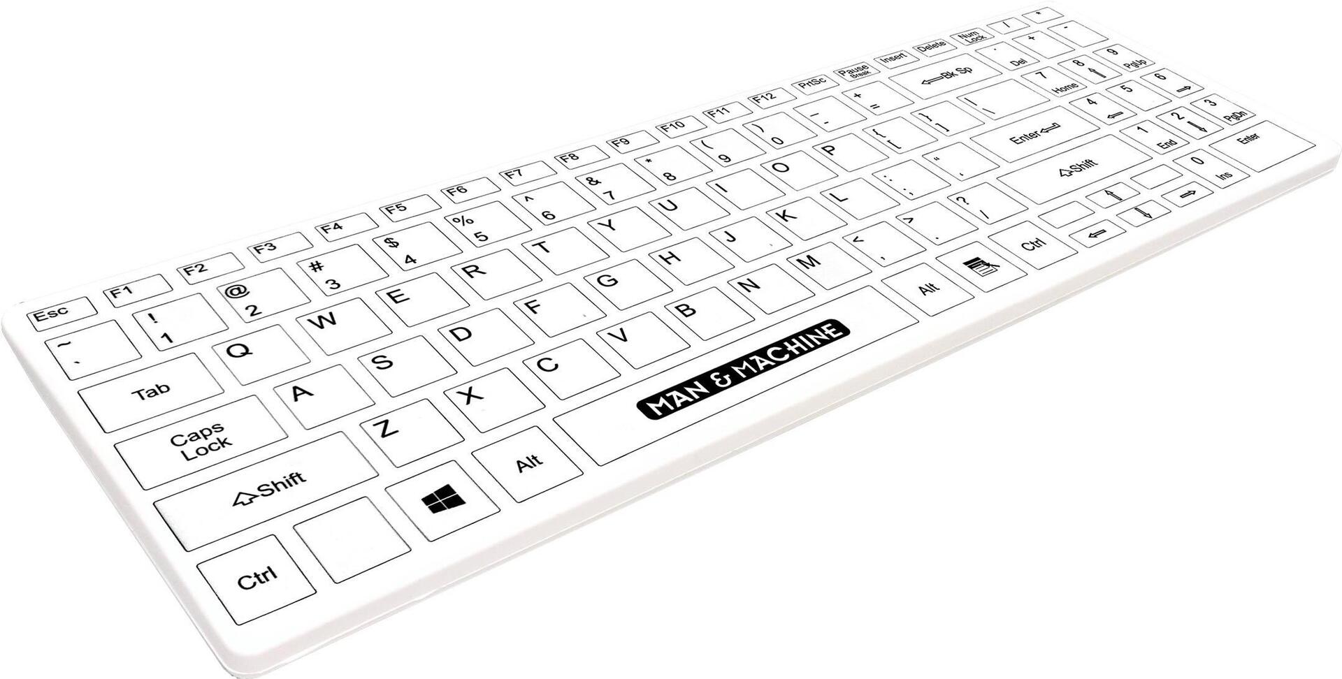 MAN&MACHINE Keyboard ITs Cool Flat Hygienetastatur,white,99 Tasten,DE (ICF/DE/W5)