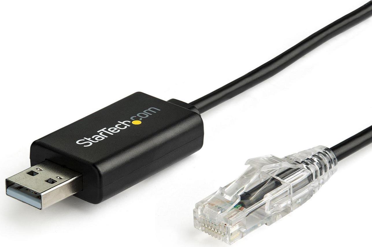 Startech 1,8 m Cisco Console Cable Rollover Kabel USB auf RJ45 Schwarz