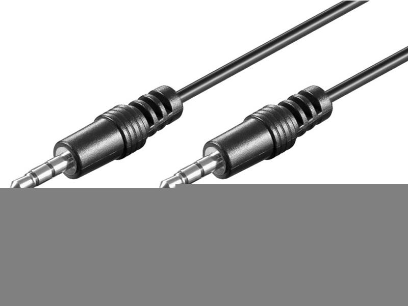 Wentronic Goobay 3,5mm-Klinke-Verbindungskabel HQ, Schwarz, 2.5 m - Klinke 3,5 mm-Stecker (3-Pin, Stereo) > Klinke 3,5 mm-Stecker (3-Pin, Stereo) (34191)