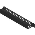 Lanview 1U 19" SLIDING COVER CABLE MANAGEMENT PANEL BLACK WITH (RAO400BL-24)