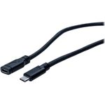 USB 3.1 Gen 1 Verlängerungskabel Type-C(TM) Stecker auf Type-C(TM) Buchse, 1,0 m USB-Verlängerungskabel zur Verlängerung einer USB-Typ-C-Verbindung auf bis zu 5 Gbit / s USB3.1 Gen1 (150340)