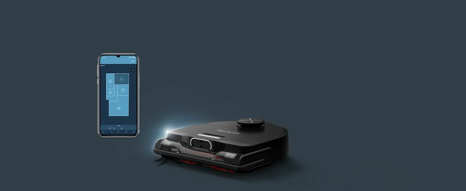 Rowenta X-Plorer Serie 220 Saugroboter RR9465WH mit Lasernavigation und Wischfunktion Schwarz