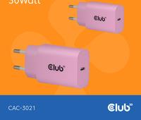 Club 3D Lifestyle Ladegerät USB-C 30Watt 2Stk pink retail (CAC-3021)