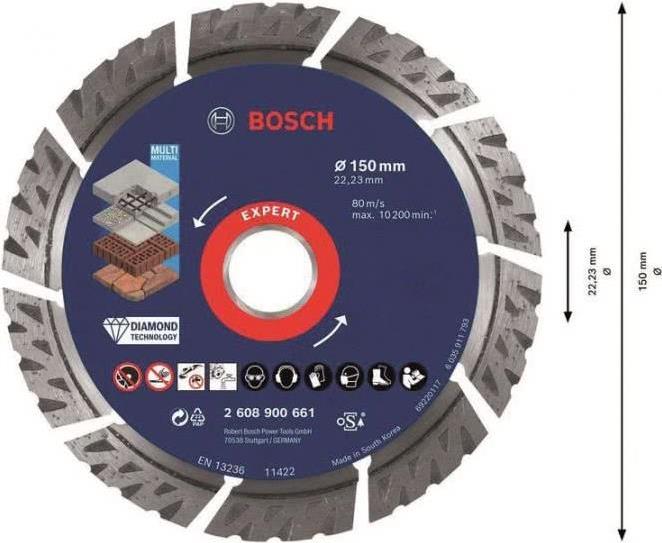 Image of Bosch Accessories 2608900661 EXPERT MultiMaterial Diamanttrennscheibe Durchmesser 150 mm 1 St.