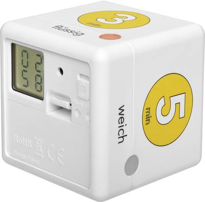 TFA Cube Timer Ei Eieruhr Weiß, Gelb digital (38.2041.07)