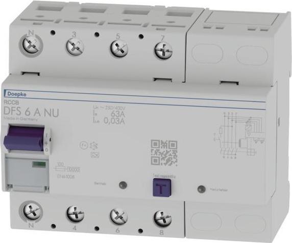 Doepke DFS6 063-4/0,03-A NU FI-Schutzschalter 4p 63A 0.03A 09144801 1 (09144801)
