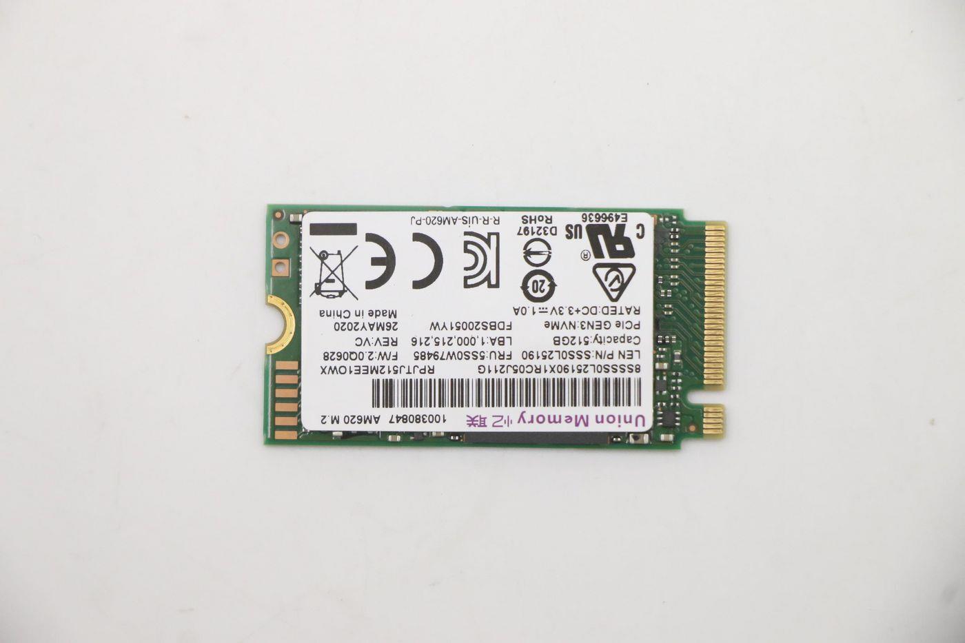 Lenovo SSD 512B M.2 2242 PCIe3x4 UM STD (5SS0W79485)