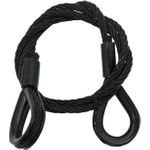 EUROLITE Stahlseil (SC) 600x3mm schwarz mit Kausche (5801049B)