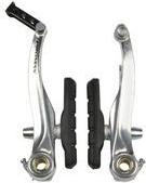 FISCHER Fahrrad-Bremskörper V-Brake, vorne und hinten inkl. Bremsschuhe, geeignet für Alufelgen vorne und hinten, - 1 Stück (85202)