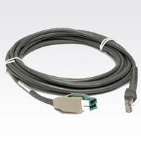 Zebra USB CBL POWER+ Cable USB, 457.2 cm (15 ft.), straight, Power Plus Connector (CBA-U15-S15ZAR)