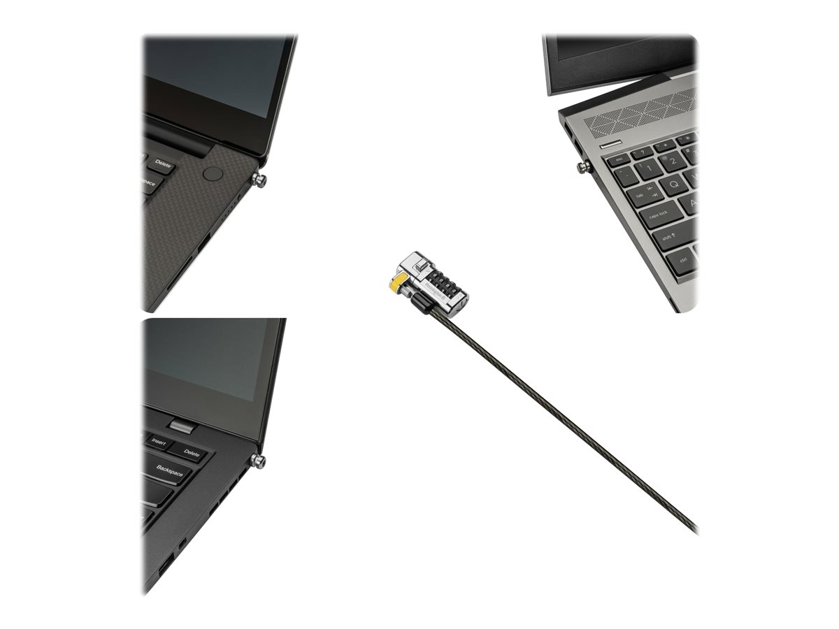 Kensington ClickSafe Universal Combination Laptop Lock - Master Coded Schwarz