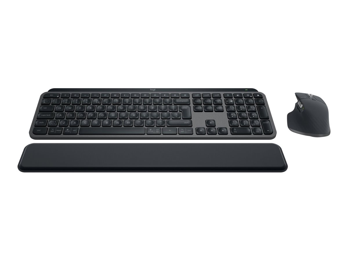 Logitech MX Keys S Combo Tastatur-und-Maus-Set QWERTY US International Bluetooth LE Graphite