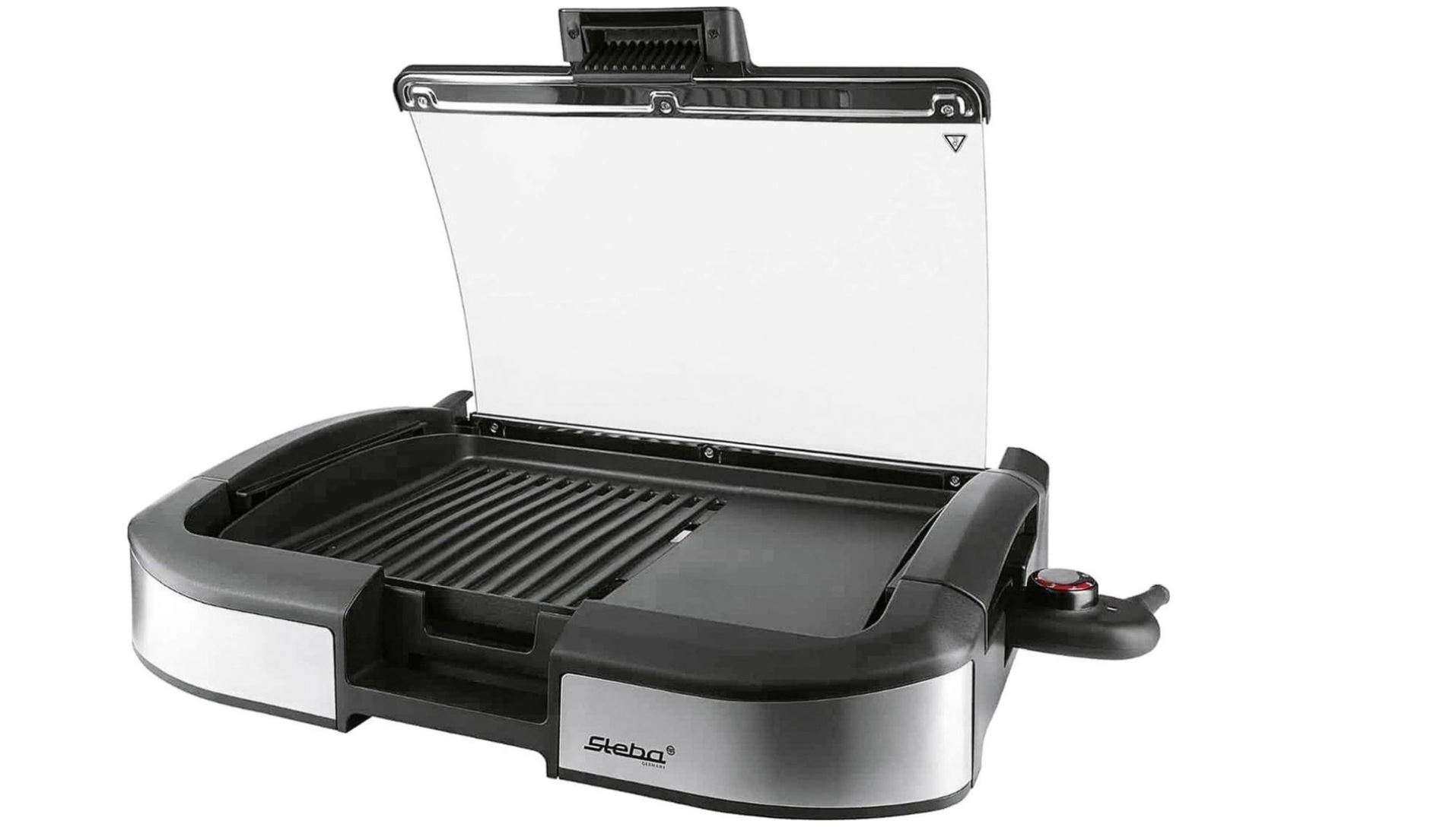 Steba VG 195 BBQ Tischgrill 2200 W mit 40x29 cm Grillfläche und Glasdeckel
