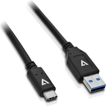 V7 USB-Kabel USB-C (M) umkehrbar zu USB Typ A (M) umkehrbar (V7U3.1AC-1M-BLK-1E)