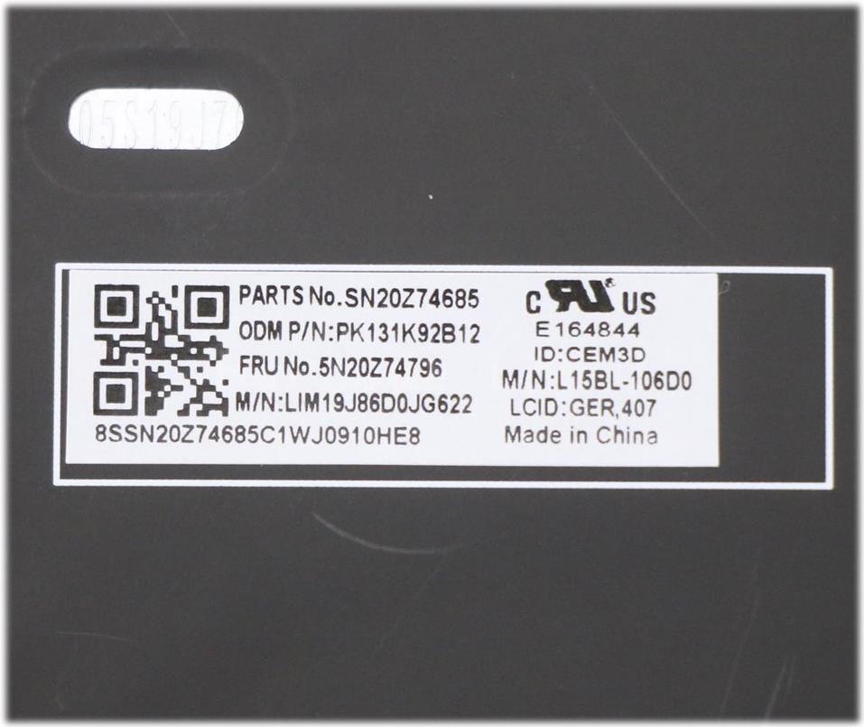 Lenovo Chicony Ersatztastatur Notebook (5N20Z74796)