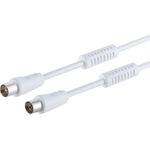 S/CONN maximum connectivity Antennenkabel mit Mantelstromfilter, > 100 dB, weiß, 15,0m (80208-128-15)