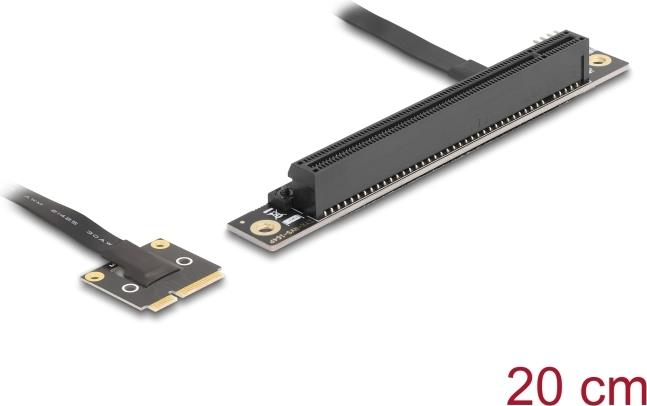 Delock Adapter Mini PCIe Stecker zu 3.0 x16 Slot 90° gewinkelt mit Kabel 20 (81294)