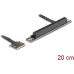 Delock Adapter Mini PCIe Stecker zu 3.0 x16 Slot 90° gewinkelt mit Kabel 20 (81294)