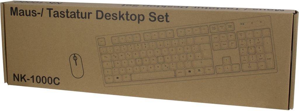 Inter-Tech NK-1000C Tastatur USB QWERTZ Deutsch Schwarz (88884104)