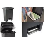 Rubbermaid Tret-Abfalleimer Premier Series, 71 Liter aus PE, rechteckig, abgerundete Ecken, anthrazitfarbenes - 1 Stück (2181031)