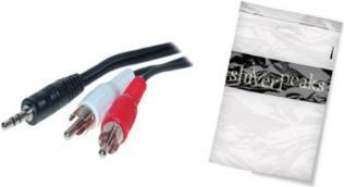 shiverpeaks BASIC-S Audiokabel, 2 x Cinchstecker - 3,5 mm Klinkenstecker, 2,5 m, stereo, im Polybeutel mit (BS30832-2.5)