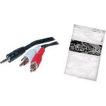 shiverpeaks BASIC-S Audiokabel, 2 x Cinchstecker - 3,5 mm Klinkenstecker, 2,5 m, stereo, im Polybeutel mit (BS30832-2.5)