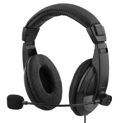 Deltaco HL-57 Kopfhörer & Headset Kabelgebunden Kopfband USB Typ-A Schwarz (HL-57)