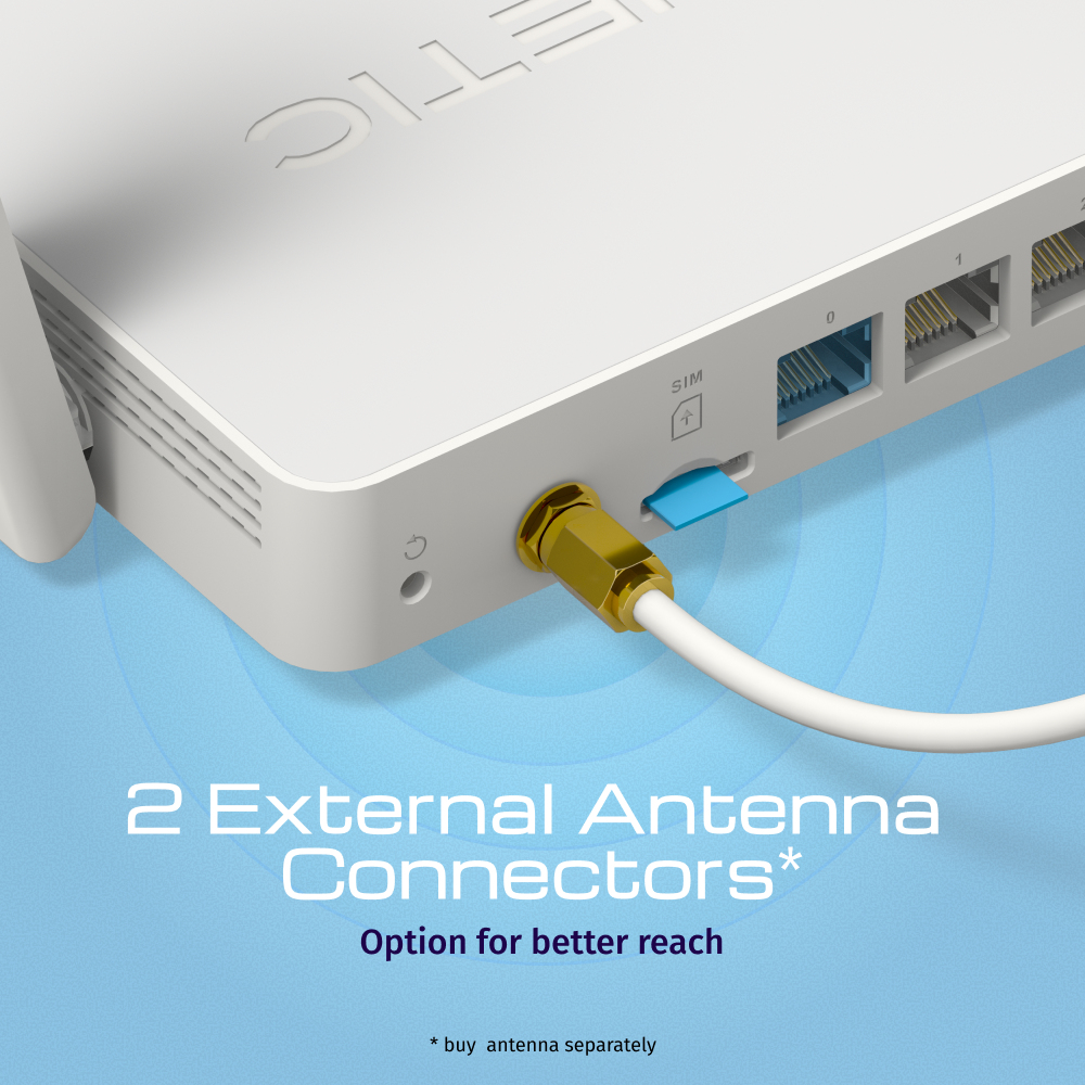 Keenetic Hero 4G+ KN-2311-01-EU WLAN-Router Wi-Fi 6 Dual-Band 4G LTE Nano-SIM Grau, Weiß