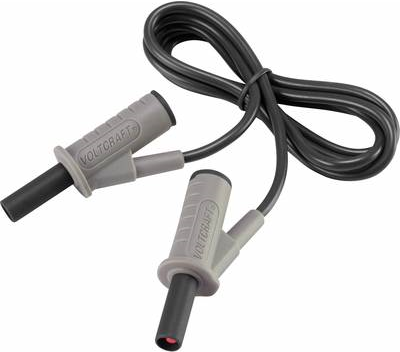 VOLTCRAFT Hochflexible Sicherheits-Messleitung [Lamellenstecker 4 mm - Lamellenstecker 4 mm] 1 m Schwarz MSB-501 10 A (VC-8063375)
