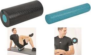 SCHILDKRÖT 2in1 Massagerolle, schwarz / blau aus EPP Schaumstoff, 2-teiliges Set bestehend aus zwei - 1 Stück (960237)