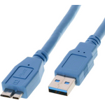 Helos USB 3.0 Kabel Stecker A auf Micro B, 1,0 m Anschlusskabel, Stecker Typ A auf Stecker Micro B, blau, 1,0 Meter