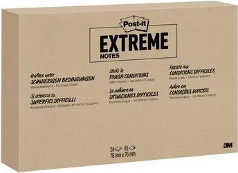 3M Post-it ExtremeNotes EXTRM33-24-EU1 76x76mm 45Bl sort 24 Stück/Pack. (EXT33M-24-EU1)
