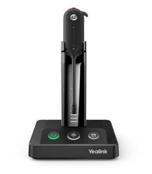 Yealink WH63 Portable UC DECT-Headset USB kabellos 120 m Reichweite Schwarz