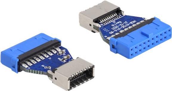Delock USB-Adapter 19-poliger USB 3,2 Header (W) zu 20 pin Key A (W) 0,9 A (66233)