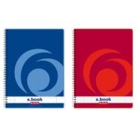 herlitz Collegeblock x-book, DIN A4, 80 Blatt, liniert Lineatur 27, Rand links und rechts, 70 g-qm, holzfrei, sta- (306423)