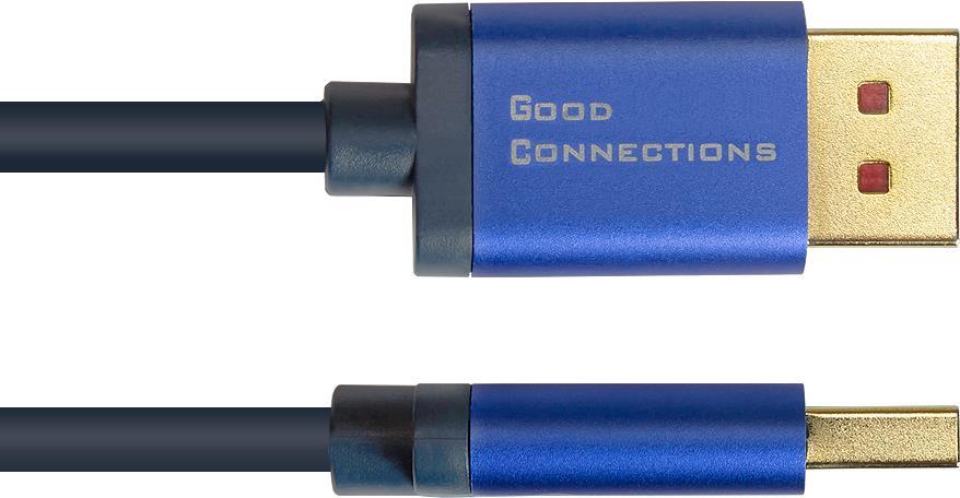 Alcasa 4860-SF020B Videokabel-Adapter 2 m DisplayPort HDMI Schwarz - Blau (4860-SF020B)